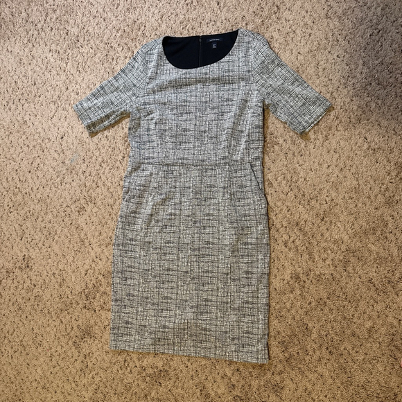 Lands' End Dresses & Skirts - Women's Lands' End Black White Plaid Dress 14